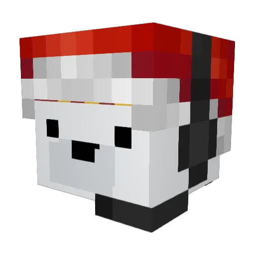 Besethos Minecraft avatar head, 3D render