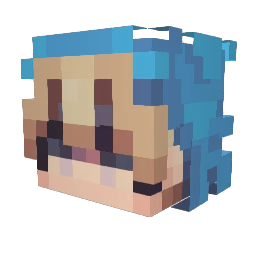BesiaBs Minecraft avatar head, 3D render