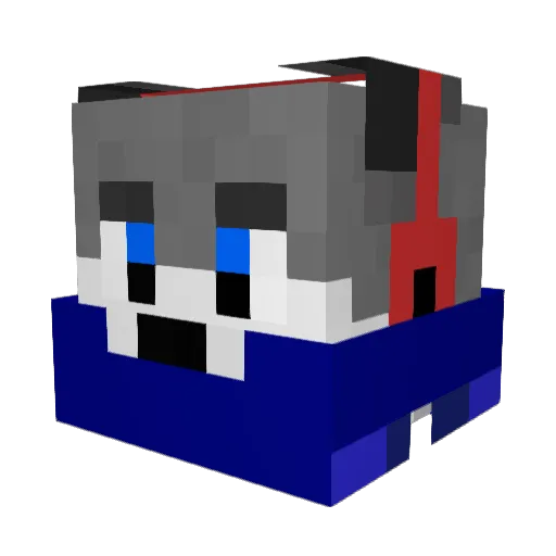 Besli_TV Minecraft avatar head, 3D render