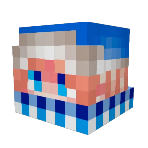 Bessa_B Minecraft avatar head, 3D render