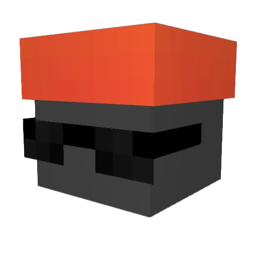 BesserWieDu Minecraft avatar head, 3D render