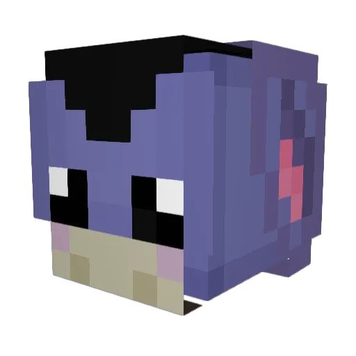 BestAss Minecraft avatar head, 3D render