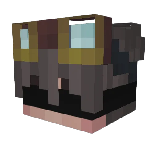 BestBF Minecraft avatar head, 3D render