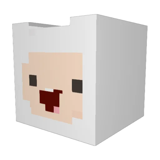 BestBoySucker Minecraft avatar head, 3D render