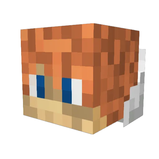 BestDiamondSword Minecraft avatar head, 3D render