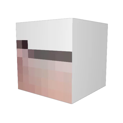 BestHairEver Minecraft avatar head, 3D render