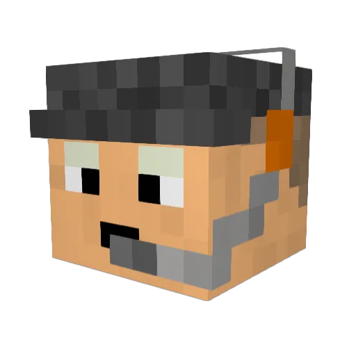 BestIe Minecraft avatar head, 3D render