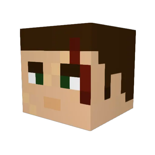BestPalUwU Minecraft avatar head, 3D render