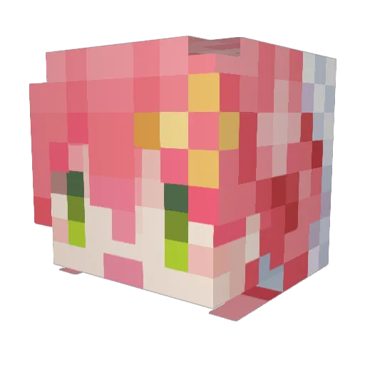 BestPot_ Minecraft avatar head, 3D render