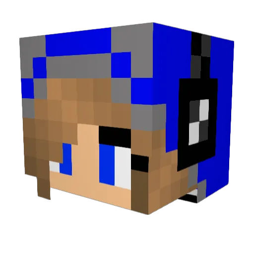 BestProGal Minecraft avatar head, 3D render
