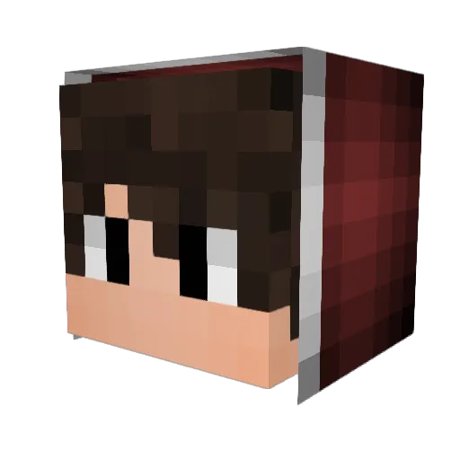 BestRedDiamond Minecraft avatar head, 3D render