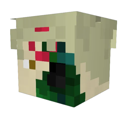 BestVape666 Minecraft avatar head, 3D render