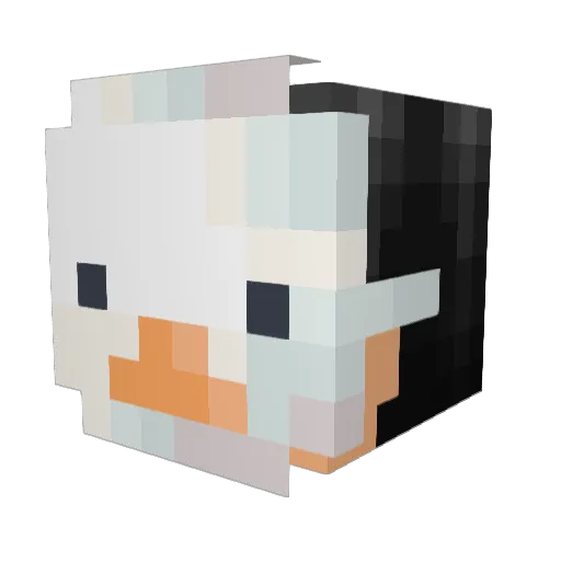 Best_Lunar Minecraft avatar head, 3D render