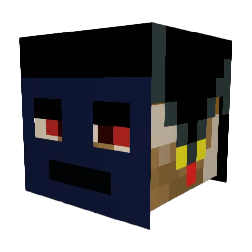 Bestag Minecraft avatar head, 3D render