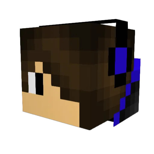 Bestchanel Minecraft avatar head, 3D render