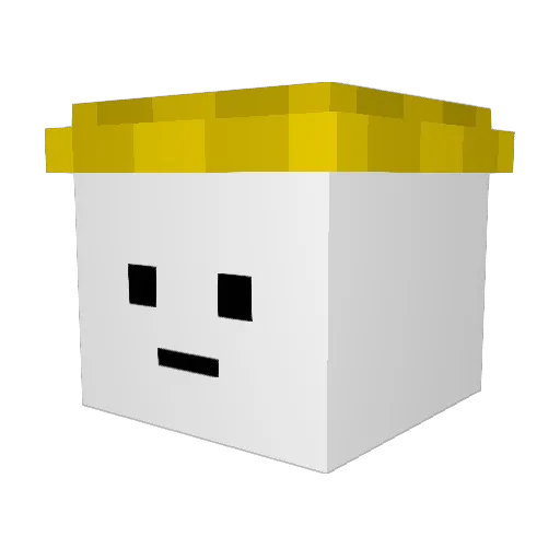 Bester_Behindus Minecraft avatar head, 3D render