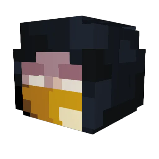 Bestiaflores Minecraft avatar head, 3D render