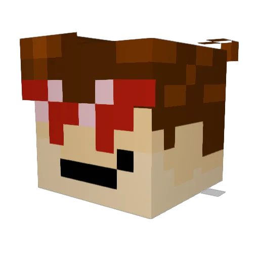 BestieBoy Minecraft avatar head, 3D render