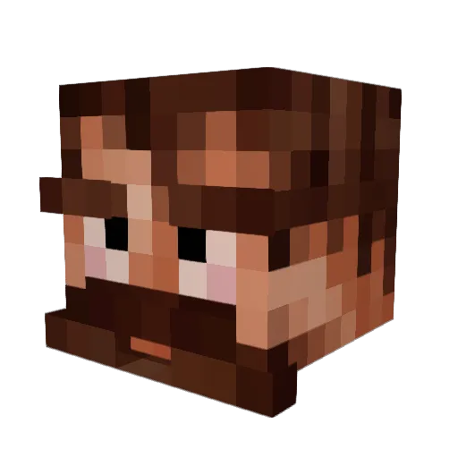 Besty Minecraft avatar head, 3D render