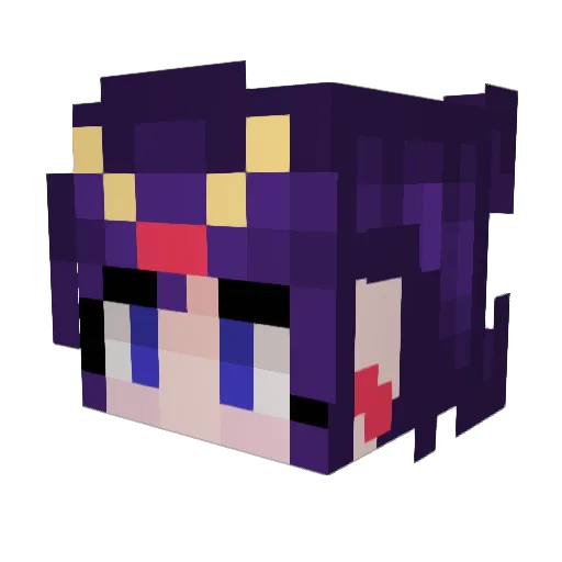 Besuto_ Minecraft avatar head, 3D render