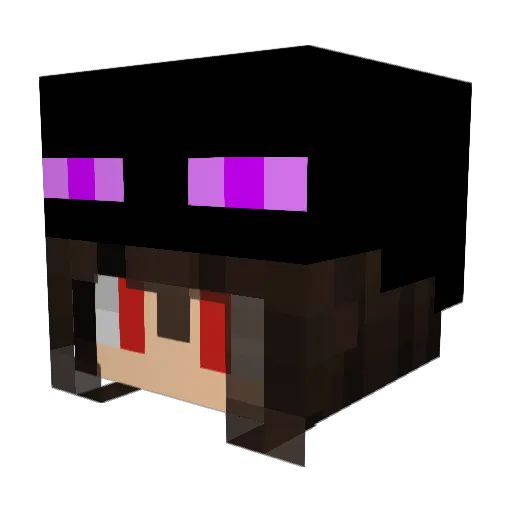 Beta0XD Minecraft avatar head, 3D render