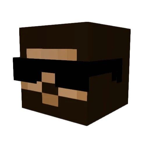 BetaBarbe Minecraft avatar head, 3D render