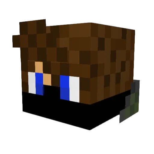 BetaFeab Minecraft avatar head, 3D render