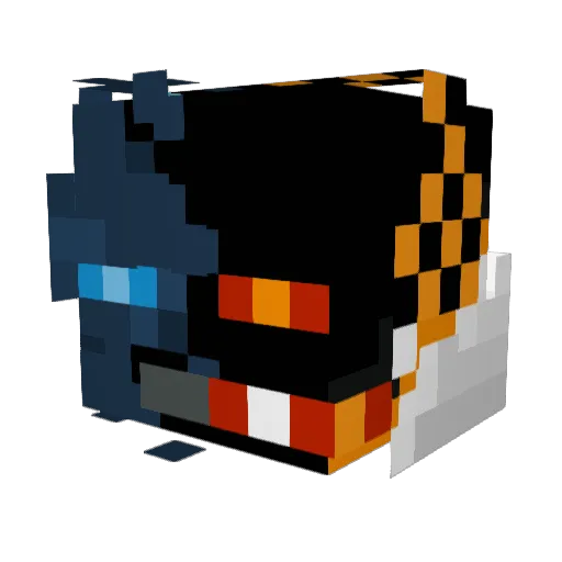 BetaOmega Minecraft avatar head, 3D render