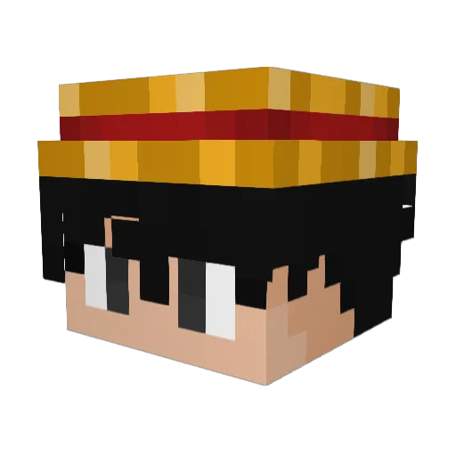 BetaRussian Minecraft avatar head, 3D render