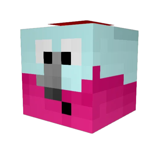 BetaSquid02 Minecraft avatar head, 3D render