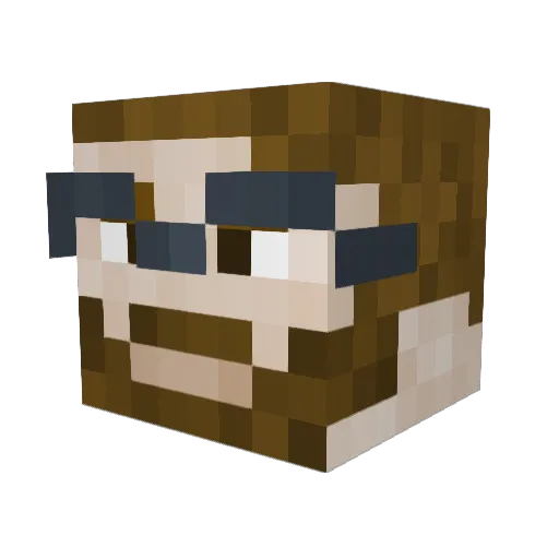 BetaZach Minecraft avatar head, 3D render