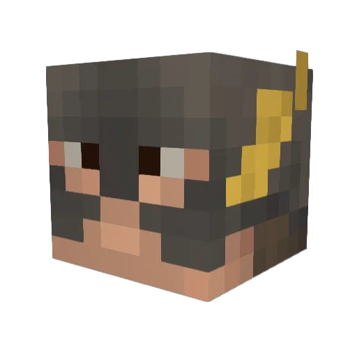 Beta_Ferret Minecraft avatar head, 3D render