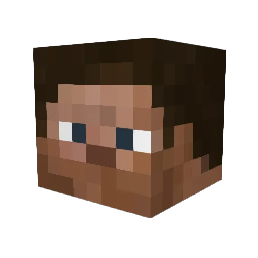 Betaflame Minecraft avatar head, 3D render