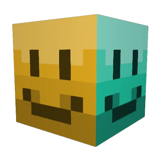 Betax0 Minecraft avatar head, 3D render