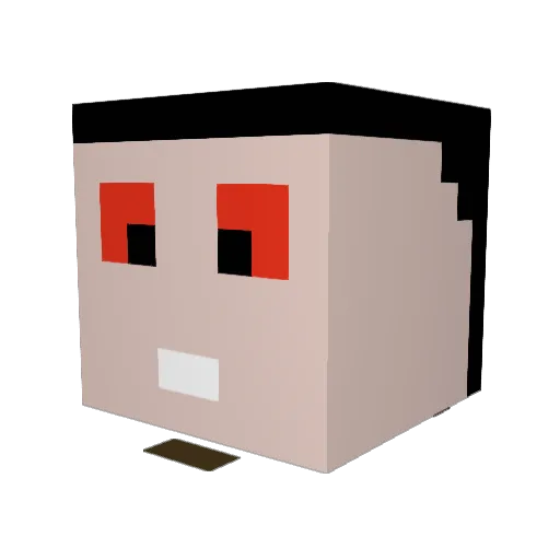 Betbis Minecraft avatar head, 3D render