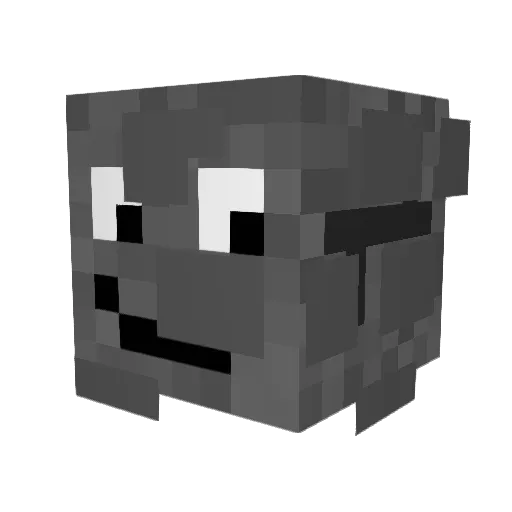Betcas Minecraft avatar head, 3D render
