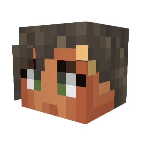 Beterra_LoneLY Minecraft avatar head, 3D render