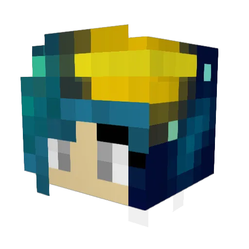 Beth8989 Minecraft avatar head, 3D render