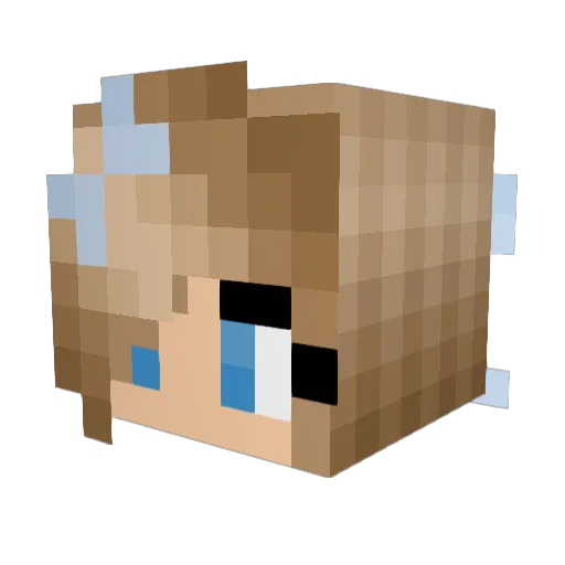 BethBirthstone Minecraft avatar head, 3D render