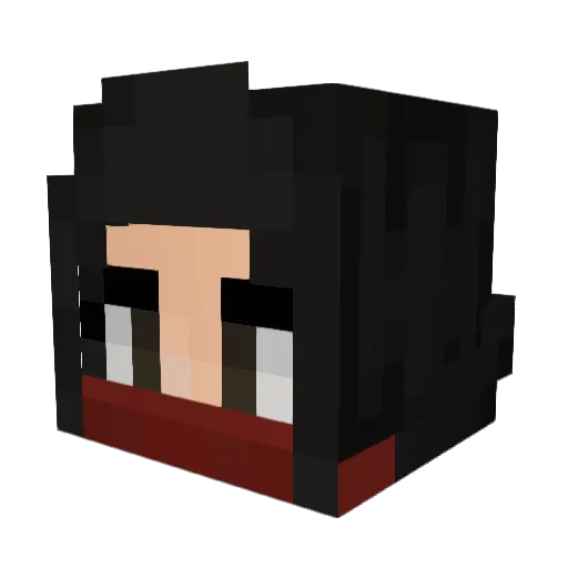 BethV Minecraft avatar head, 3D render