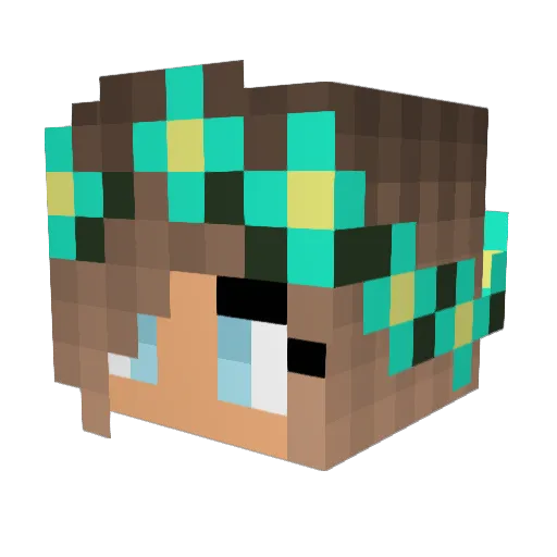 Beth_Alice Minecraft avatar head, 3D render