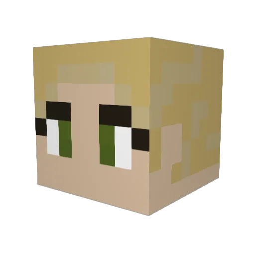 Bethany1202 Minecraft avatar head, 3D render