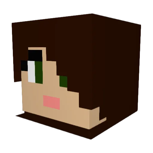 Bethany92 Minecraft avatar head, 3D render