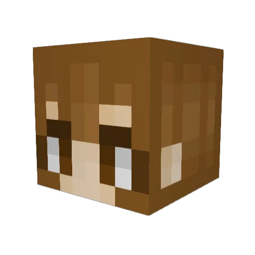 Bethanyx01x Minecraft avatar head, 3D render
