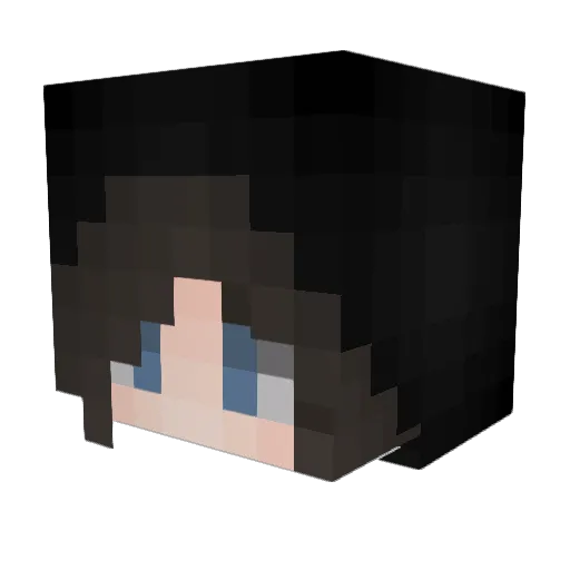 Betheniee Minecraft avatar head, 3D render