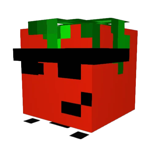 Bethpe Minecraft avatar head, 3D render