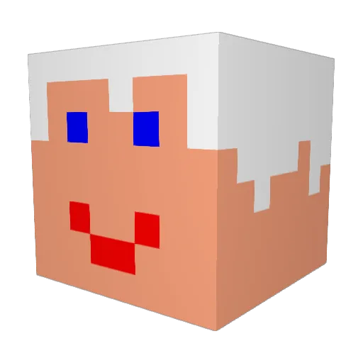BethyCrackle Minecraft avatar head, 3D render