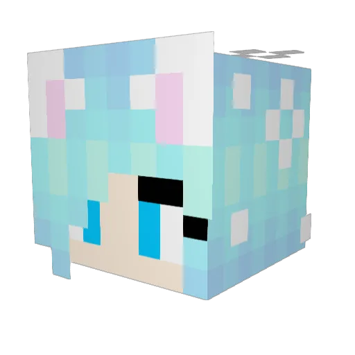 BetiGra Minecraft avatar head, 3D render