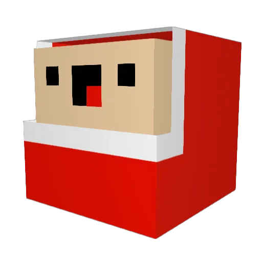 Betified Minecraft avatar head, 3D render