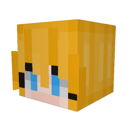Betii Minecraft avatar head, 3D render
